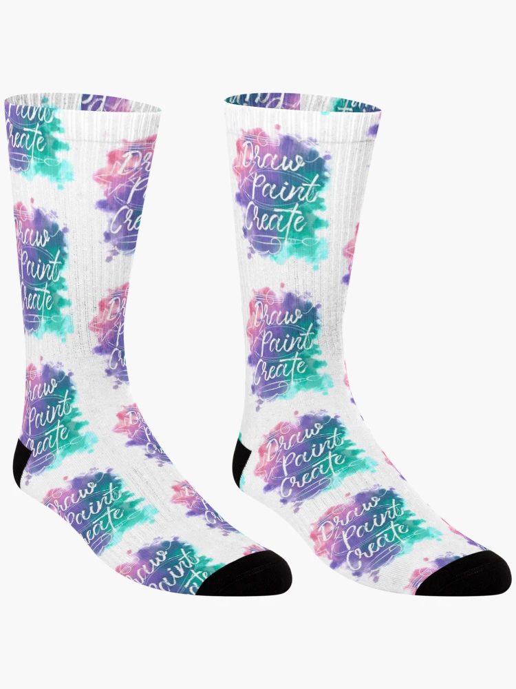 Thumbnail 3 of 5, Socks, Draw, Paint, Create designed and sold by EdifyEra.