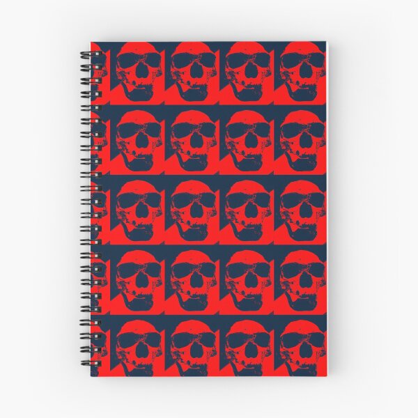 Item preview, Calavera azul y roja designed and sold by Sipsta.