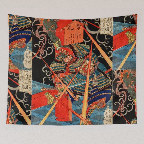 Item preview, Utagawa Kuniyoshi: Japanese Samurai fighting monster designed and sold by Madjack Tees Kiwi SuperStore.