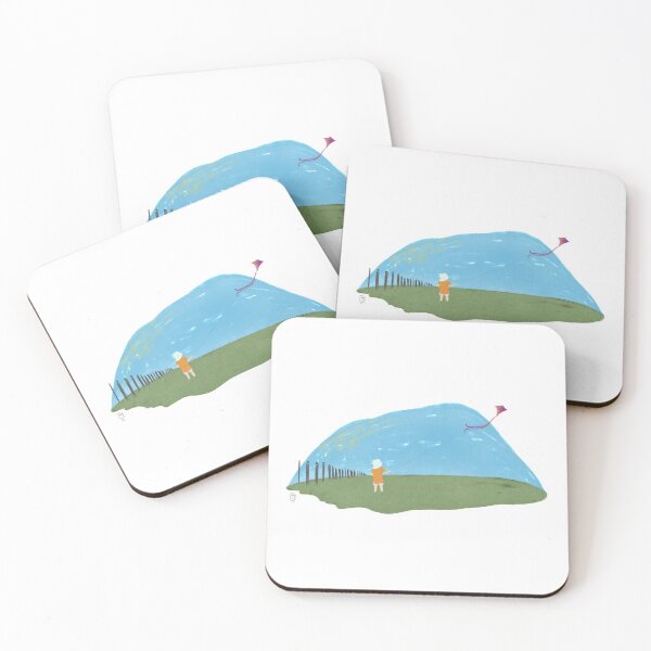 Item preview, A girl flying a kite naive illustration designed and sold by NaliniLe.