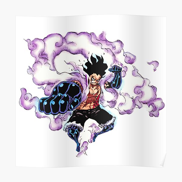 Luffy Gear 4 Snakeman Pirate Poster By Axcler Redbubble