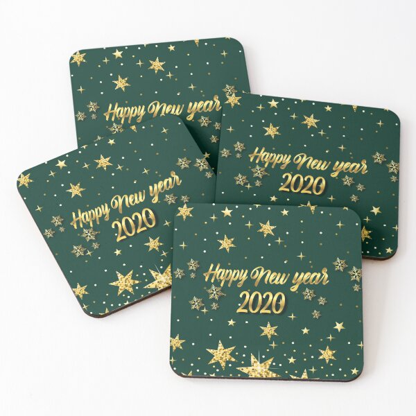 Item preview, Happy New Year 2020 Eve Party golden stars and snowflakes designed and sold by mashmosh.