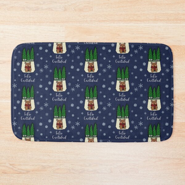 Item preview, Feliz Cactidad - Eves Pin Cacti In Christmas Bear Pot designed and sold by DreamCactus.