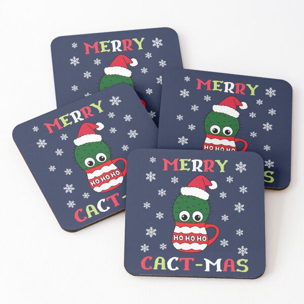 Item preview, Merry Cact Mas - Cactus With A Santa Hat In A Christmas Mug designed and sold by DreamCactus.