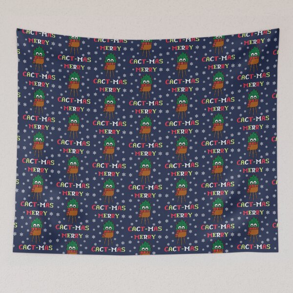 Item preview, Merry Cact Mas - Christmas Cactus With Scarf designed and sold by DreamCactus.