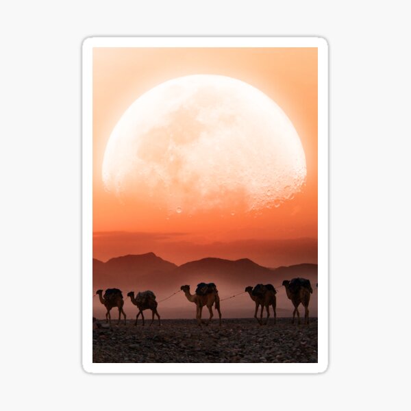 Item preview, Camels in the desert designed and sold by Christiana Ondrak.