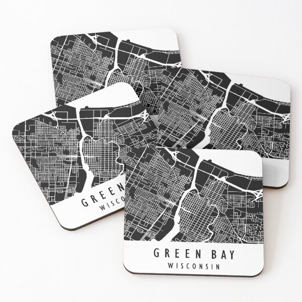 Item preview, Green Bay Map Art - Black designed and sold by GBSwagShop.