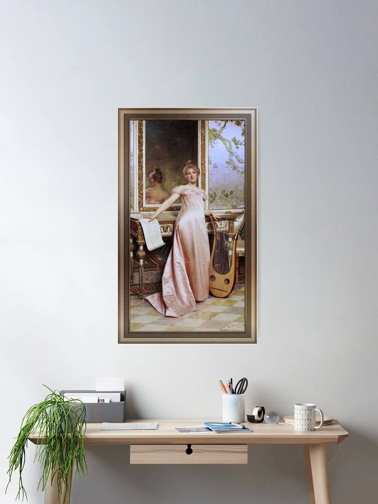 Her Music Lesson by Frédéric Soulacroix Vintage Art Prints Wall Decor Poster Art Print