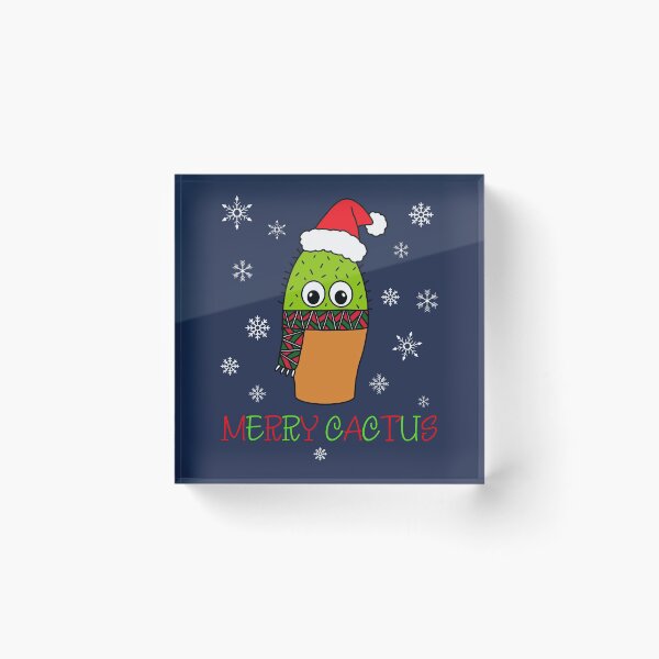 Artikelvorschau, Merry Cactus - Cute Cactus With Christmas Scarf entworfen und verkauft von DreamCactus.