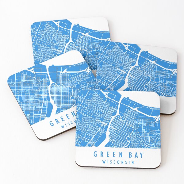 Item preview, Green Bay Map Art - Blue designed and sold by GBSwagShop.