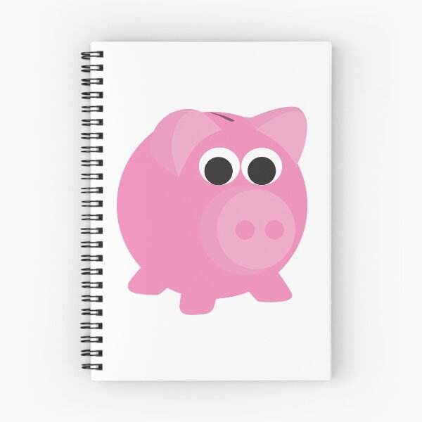 Artikelvorschau, Entzückendes rosa Schweinsparschwein entworfen und verkauft von Hedgie Designs.