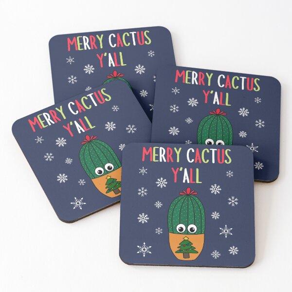 Artikelvorschau, Merry Cactus Y'all - Cactus In Christmas Tree Pot entworfen und verkauft von DreamCactus.