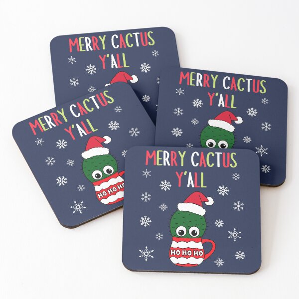 Item preview, Merry Cactus Y'all - Cactus With A Santa Hat In A Christmas Mug designed and sold by DreamCactus.