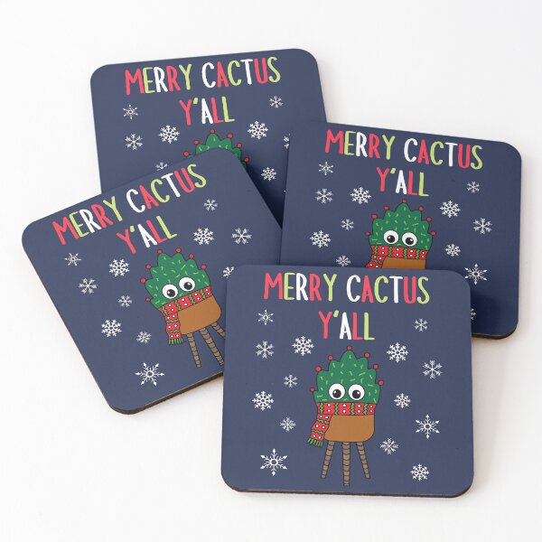 Artikelvorschau, Merry Cactus Y'all - Christmas Cactus With Scarf entworfen und verkauft von DreamCactus.