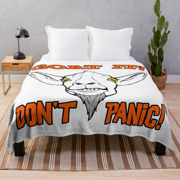 Item preview, Do not panic; Goat it; designed and sold by StickerApe.