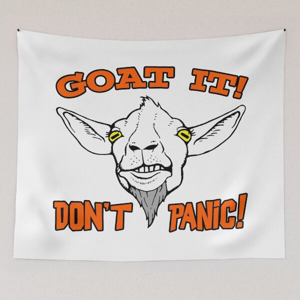 Item preview, Do not panic; Goat it; designed and sold by StickerApe.