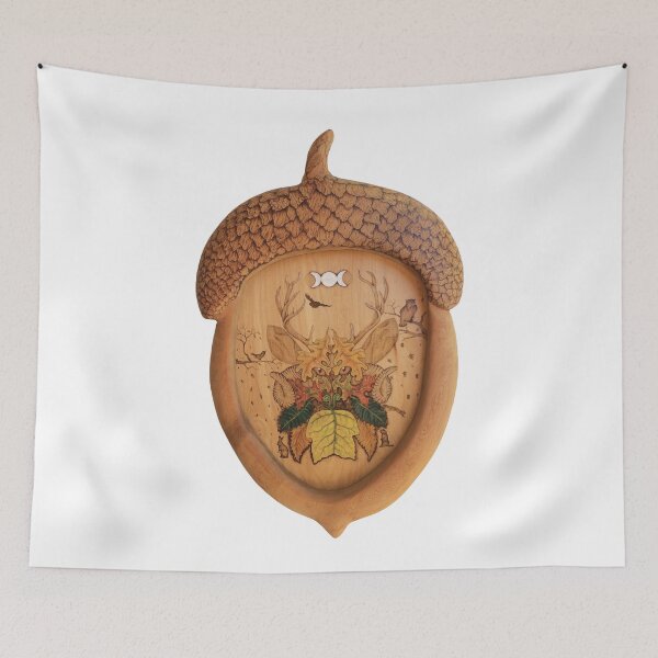 Item preview, Autumn GreenMan in Acorn Frame designed and sold by SignsOfSpirit.