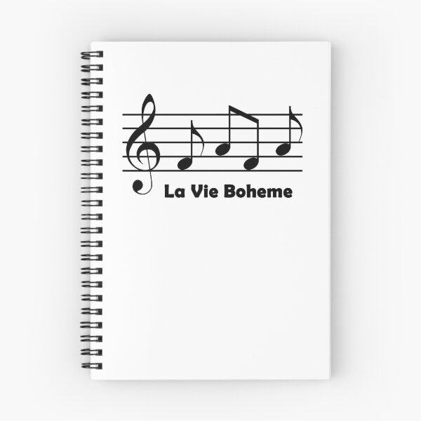 Item preview, Rent La Vie Boheme Music Notes No Flats with Text designed and sold by FeatheredPrints.
