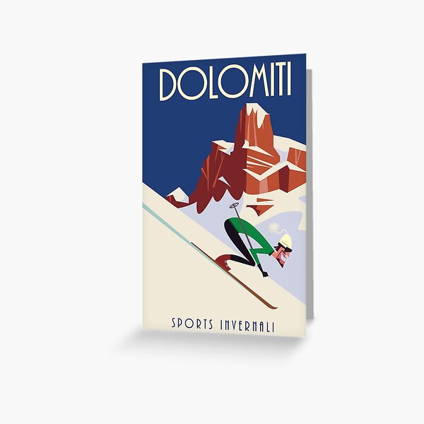 Dolomites poster Greeting Card