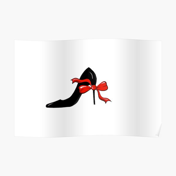 Red Bottoms stilettos shoes, black high heels Poster