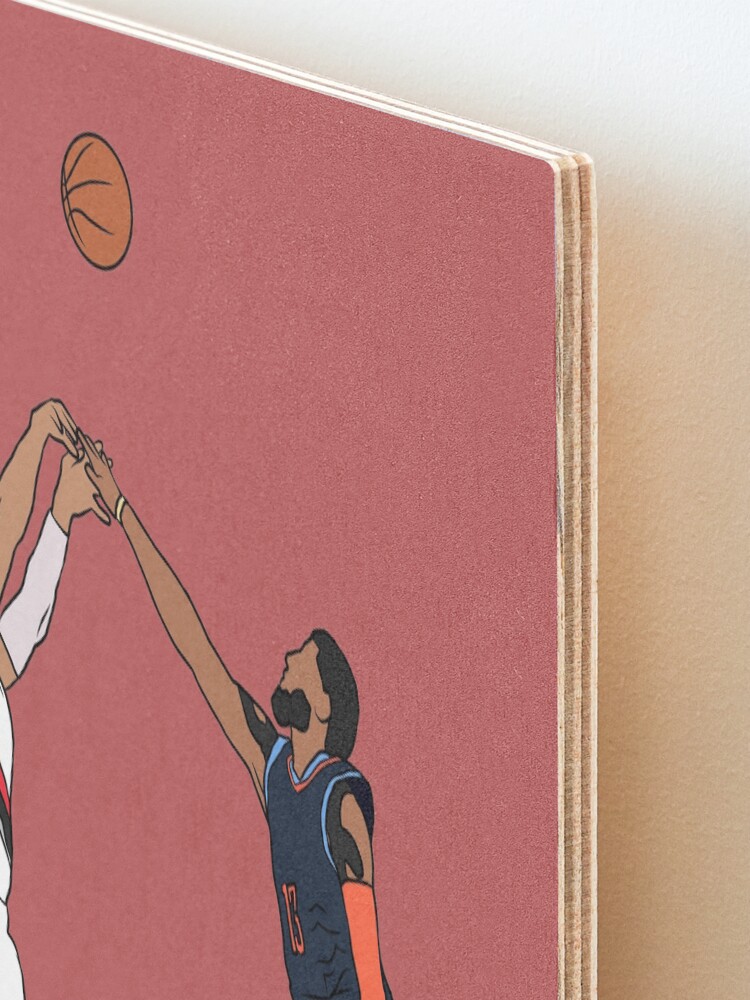 Alternate view of Damian Lillard Game Winner Over Paul George Mounted Print