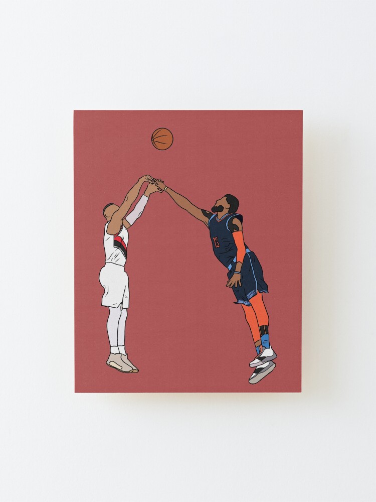 Alternate view of Damian Lillard Game Winner Over Paul George Mounted Print