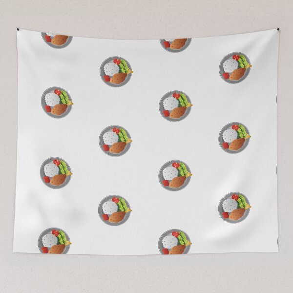 Item preview,  Chicken Dinner with rice plate designed and sold by TextyQuotes.