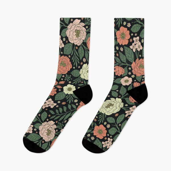 Item preview, Peach, Green & Coral Floral Pattern designed and sold by somecallmebeth.