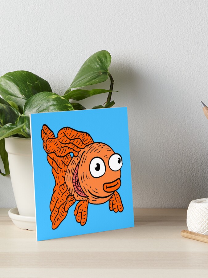 Lámina rígida «peces de colores, pequeños peces de oro. ilustraciones de  dibujos animados lindo» de jjartanddrawing | Redbubble