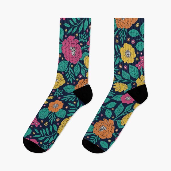 Item preview, Bright Yellow, Orange, Hot Pink & Teal Floral Pattern designed and sold by somecallmebeth.