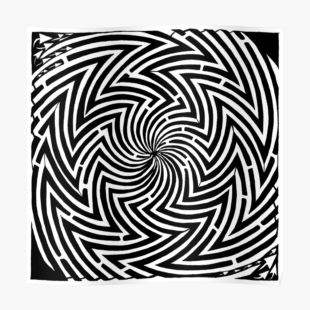 Illusions D optique à Imprimer Optical Illusion Maze" Metal Print for Sale by Yonatan Frimer | Redbubble