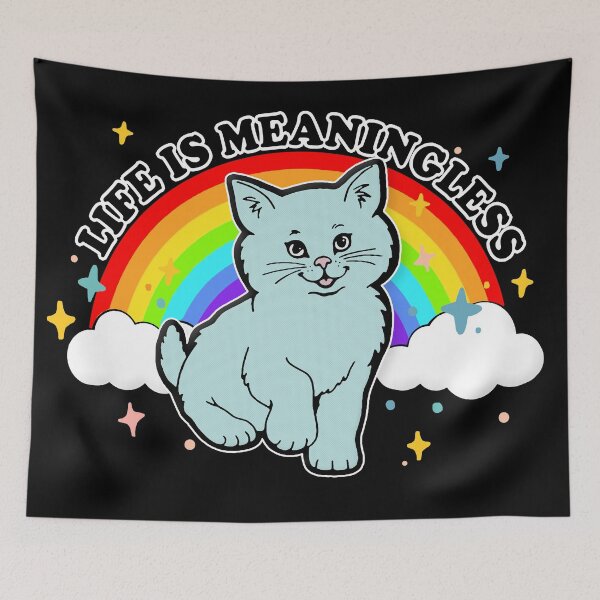 Item preview, Life Is Meaningless / Cute Nihilism Design  designed and sold by AestheticNow.