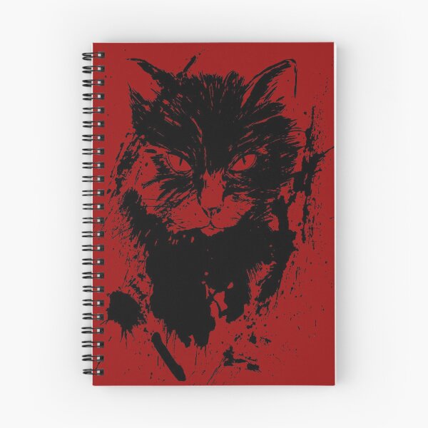 Item preview, black cat on red designed and sold by nemfisart.