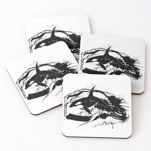 Item preview, killer whale inc paint splashes art designed and sold by nemfisart.