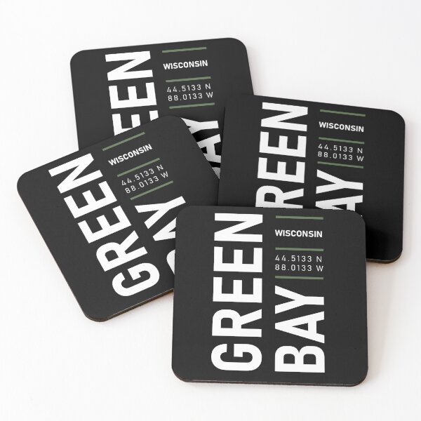 Item preview, Green Bay Coordinates - White designed and sold by GBSwagShop.
