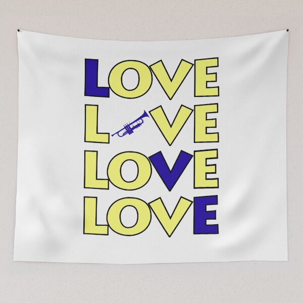 Item preview, Love x 4 - Trumpet designed and sold by BandMomDesigns.