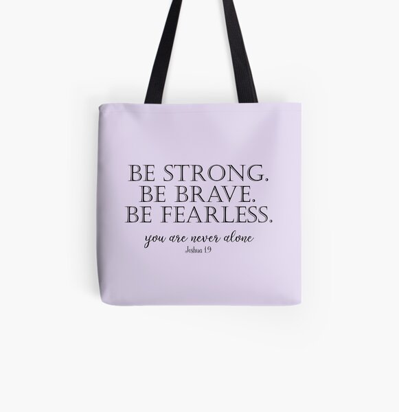 BRAVE - Canvas Tote Bag - Soft Pink