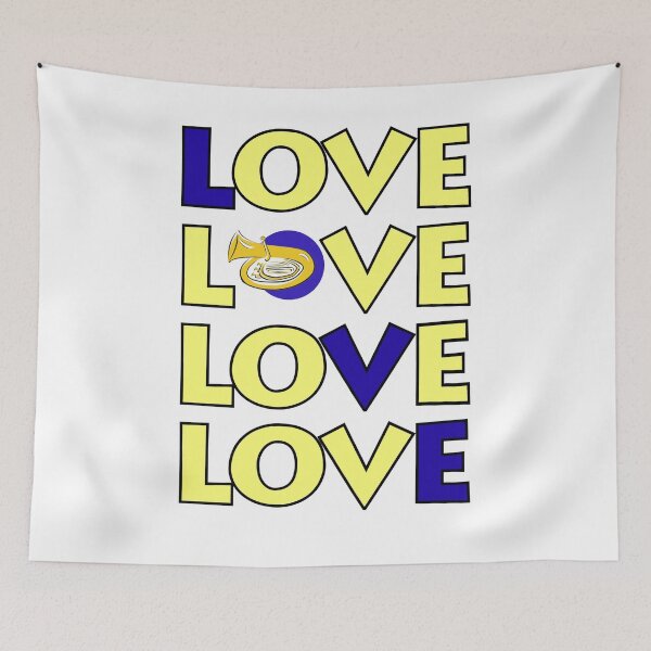 Item preview, Love x 4 - Tuba designed and sold by BandMomDesigns.