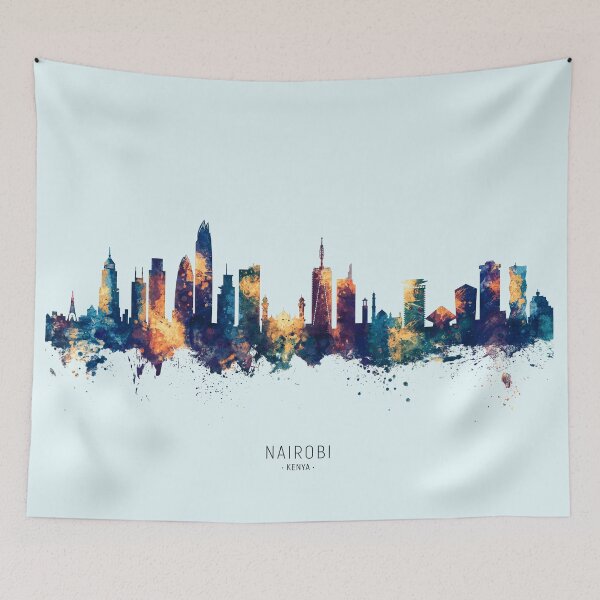 Item preview, Nairobi Kenya Skyline designed and sold by ArtPrints.