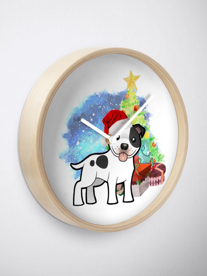 Alternate view of A Staffy Christmas Clock