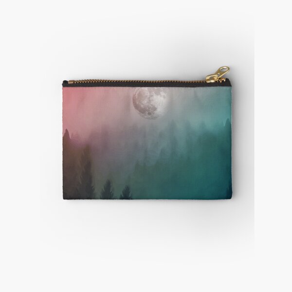 Item preview, foggy forest, fog, mist, moon, stars, space, sky designed and sold by Collagedream.