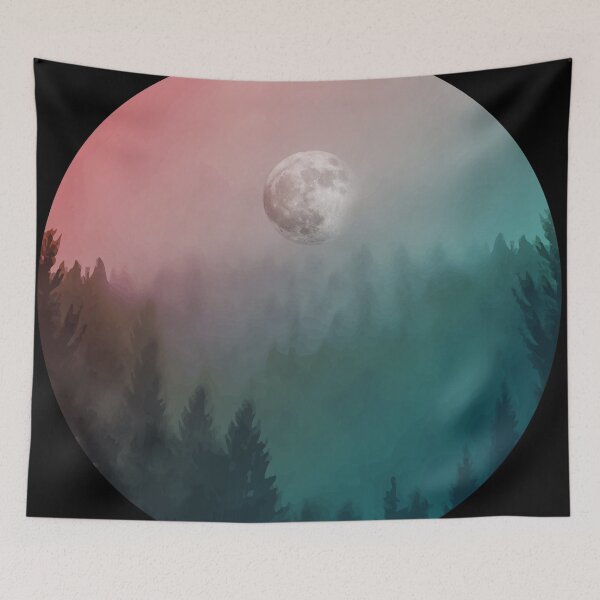 Item preview, Copy of foggy forest, fog, mist, moon, stars, space, sky designed and sold by Collagedream.