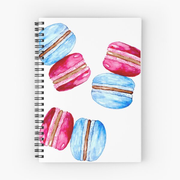 Item preview, Cute Watercolor Macarons Red & Blue Illustration designed and sold by kristinedesigns.