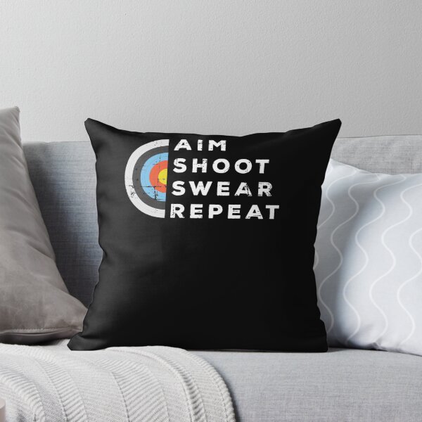 Item preview, Aim Shoot Swear Repeat Archery Bowshooting Archer designed and sold by jeffded.