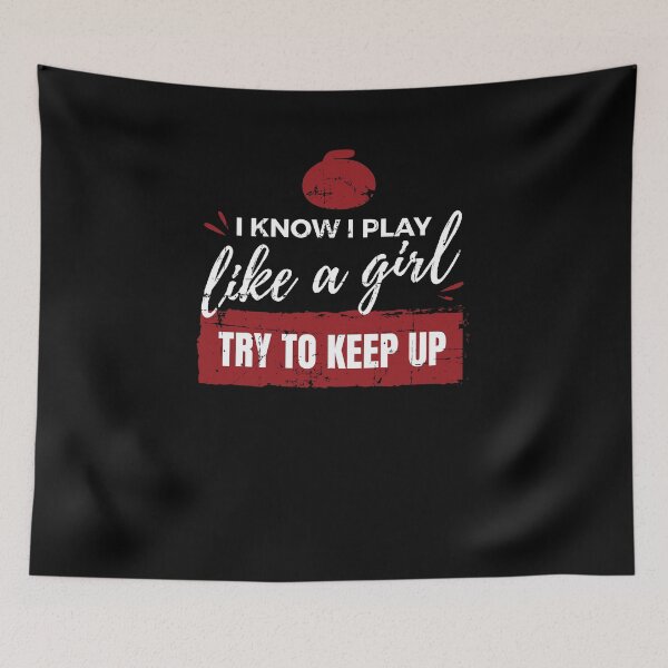 Item preview, Curling Girl Ice Curling Winter Sports designed and sold by jeffded.