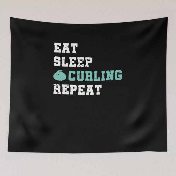 Item preview, Eat Sleep Ice Curling Repeat Winter Sports designed and sold by jeffded.