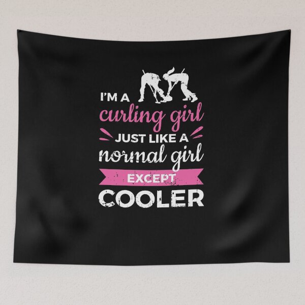 Item preview, Curling Girl Ice Curling Winter Sports designed and sold by jeffded.