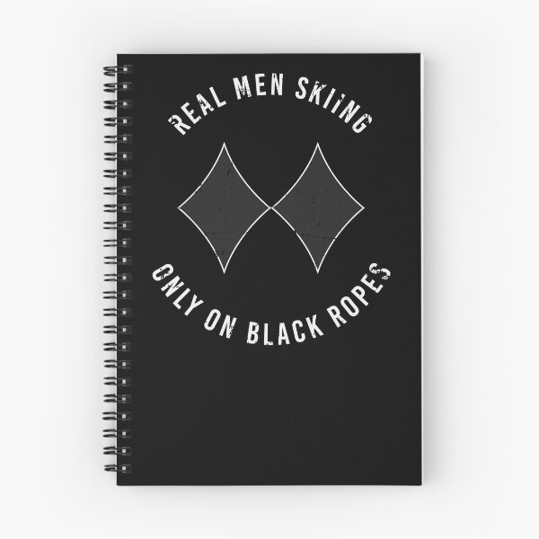 Item preview, Real Men Only Skiing Black Slopes Ski Gift designed and sold by jeffded.