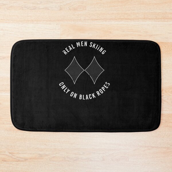 Item preview, Real Men Only Skiing Black Slopes Ski Gift designed and sold by jeffded.