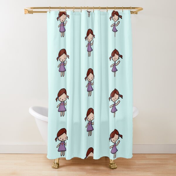 Chibi love girl Shower Curtain